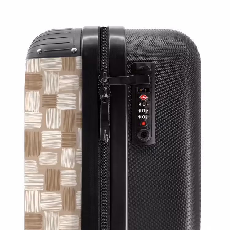Suitcase - Block - Pattern - Brown — 5