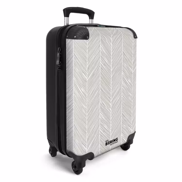 Suitcase - Classic - Herringbone - Gray — 4