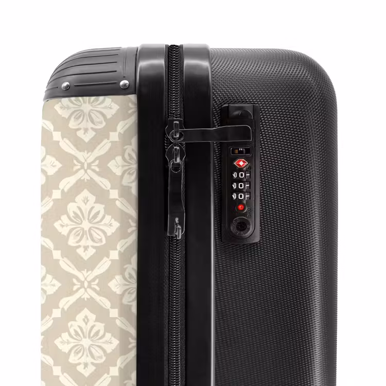 Suitcase - Floral - Ornament - Beige — 5