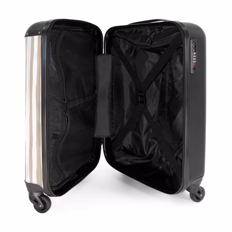 Suitcase - Minimalist - Stripes - Beige — 3