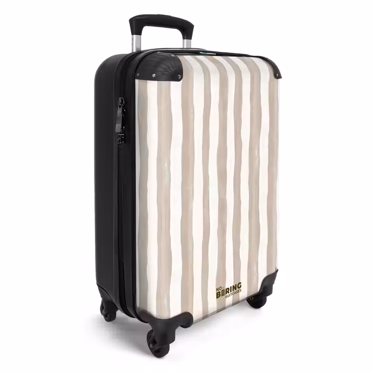 Suitcase - Minimalist - Stripes - Beige — 4