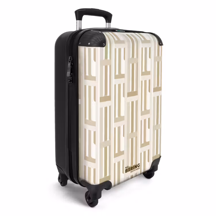 Suitcase - Modern - Geometric - Beige — 4