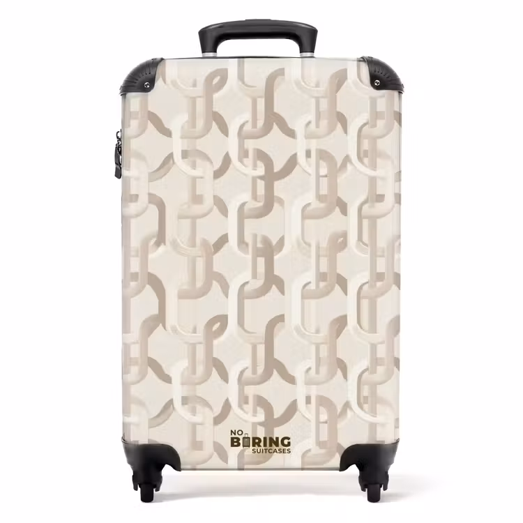 Suitcase - Motif - Abstract - Beige — 1
