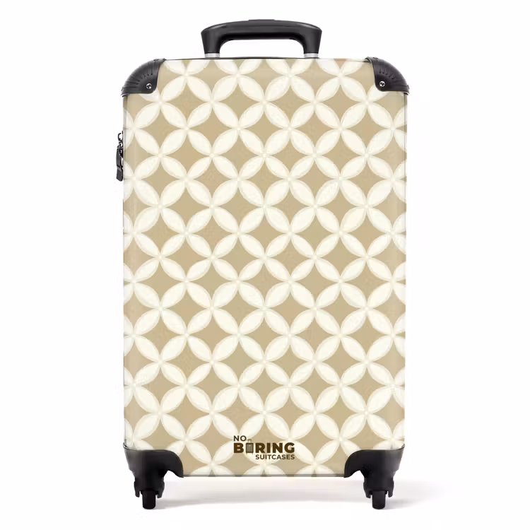 Suitcase - Symmetrical - Motif - Beige — 1