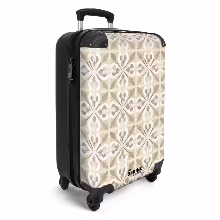 Suitcase - Tile - Motif - Beige — 4