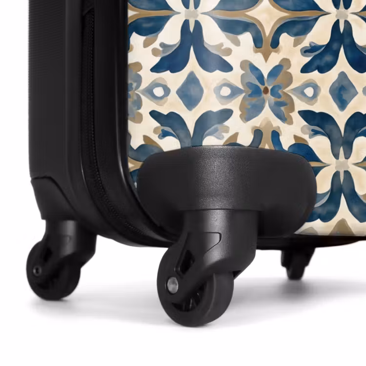 Suitcase - Tile - Pattern - Blue - Beige — 6