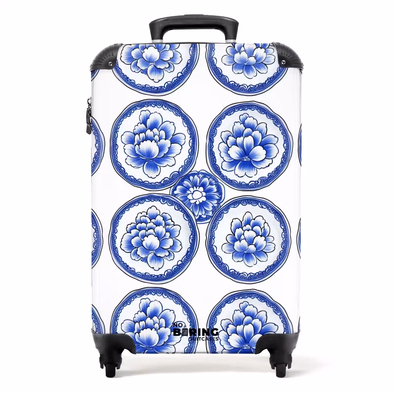 Suitcase - Circles - Flowers - Blue — 1