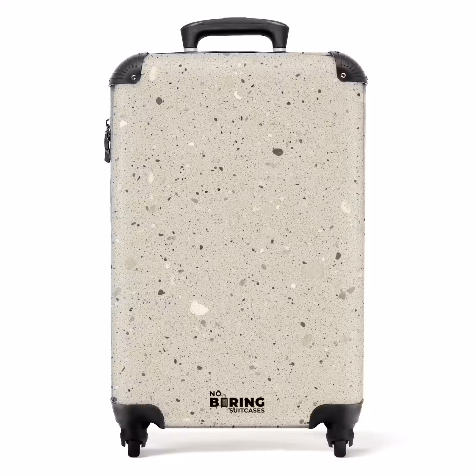Suitcase - Light beige - Terrazzo - Gray — 1