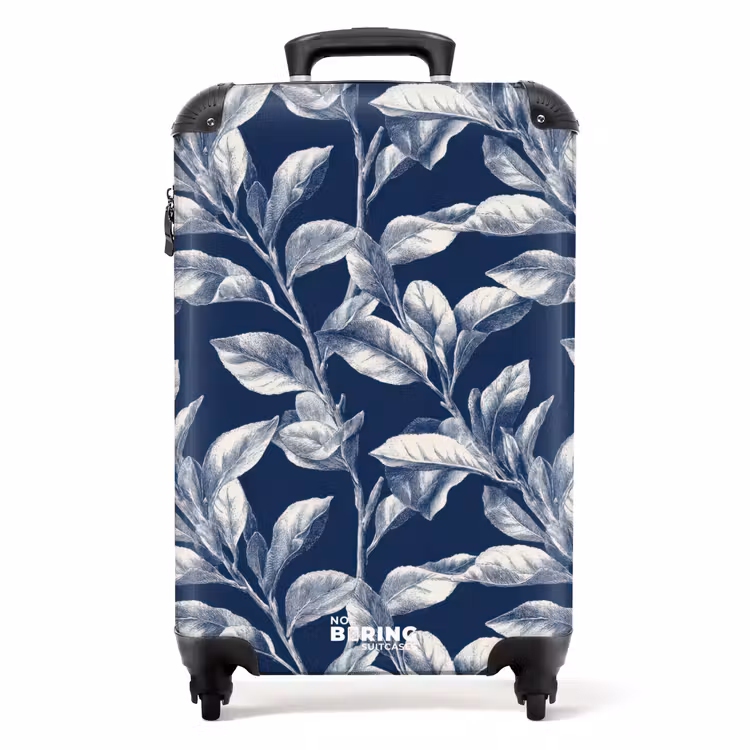 Suitcase - Botanical - Pattern - Blue — 1