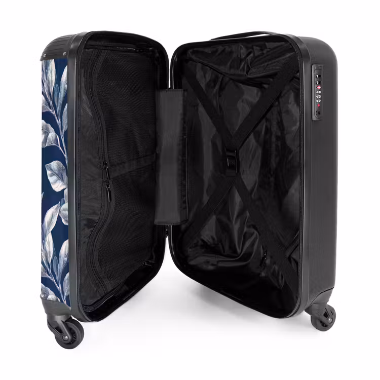 Suitcase - Botanical - Pattern - Blue — 3
