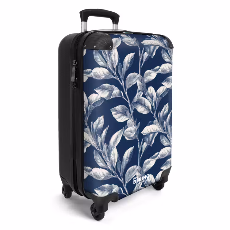 Suitcase - Botanical - Pattern - Blue — 4