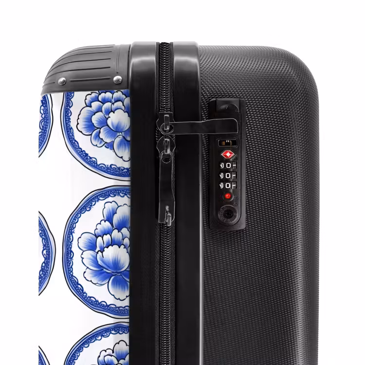 Suitcase - Circles - Flowers - Blue — 5