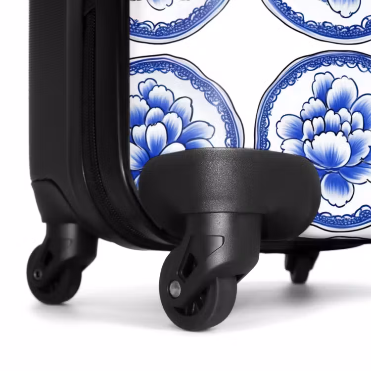 Suitcase - Circles - Flowers - Blue — 6