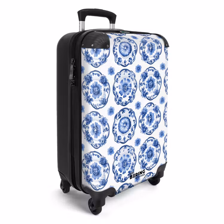 Suitcase - Decorative signs - Flowers - Blue — 4