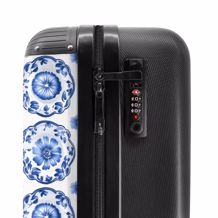 Suitcase - Decorative signs - Flowers - Blue — 5