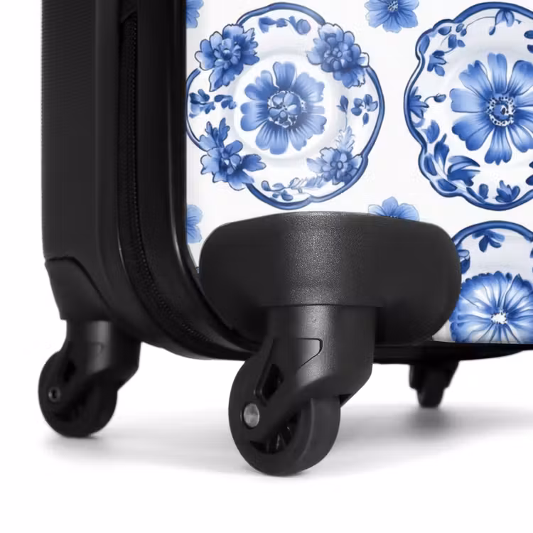 Suitcase - Decorative signs - Flowers - Blue — 6