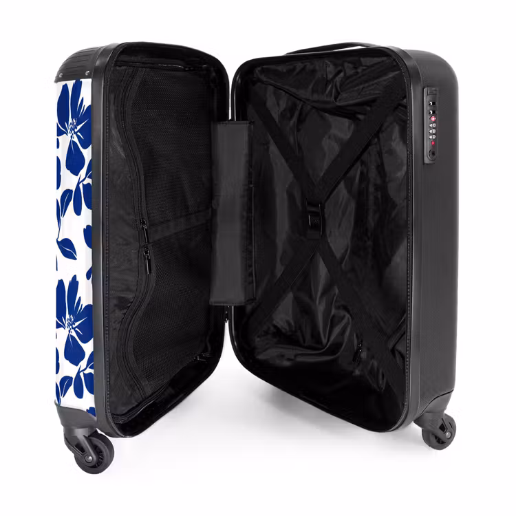 Suitcase - Floral - Modern - Blue — 3