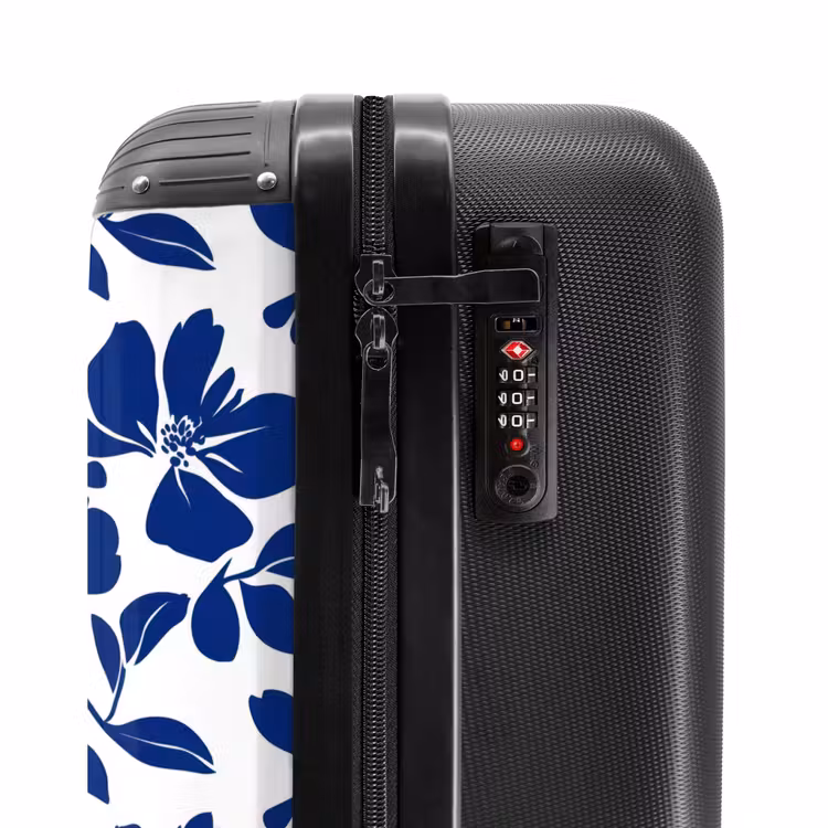 Suitcase - Floral - Modern - Blue — 5