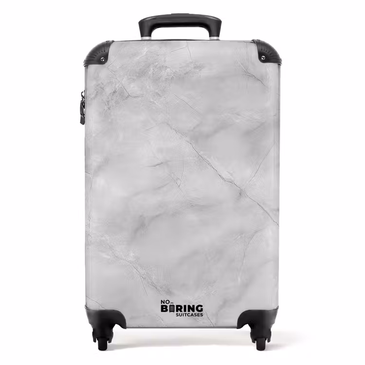 Suitcase - Gray - Marble - Matte — 1