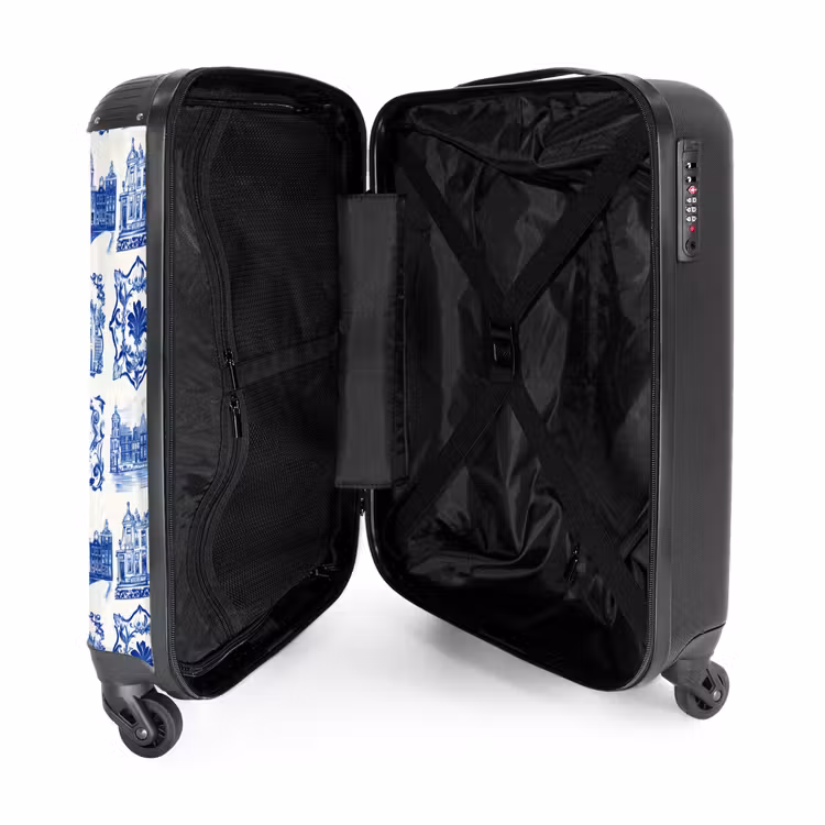 Suitcase - Houses - Ships - Blue — 3