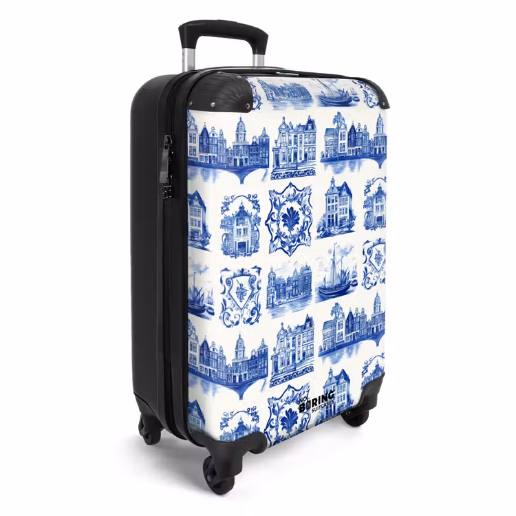 Suitcase - Houses - Ships - Blue — 4