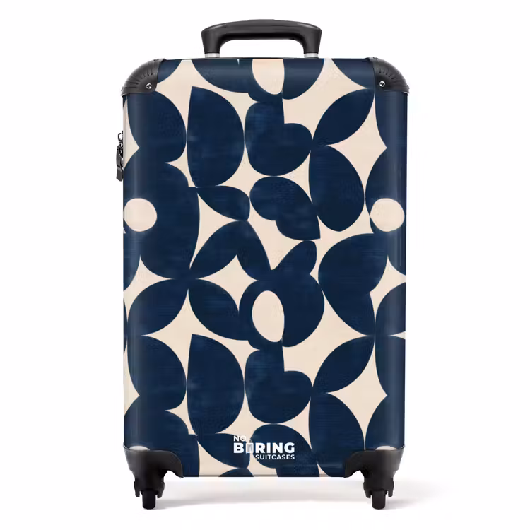 Suitcase - Modern - Geometric - Blue — 1