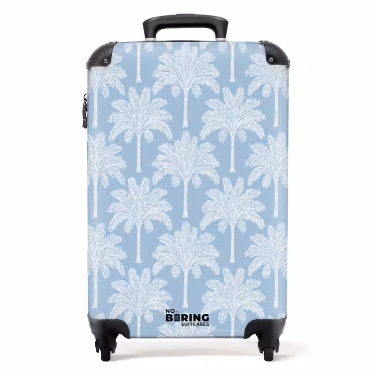 Suitcase - Palm Tree - Modern - Blue — 1