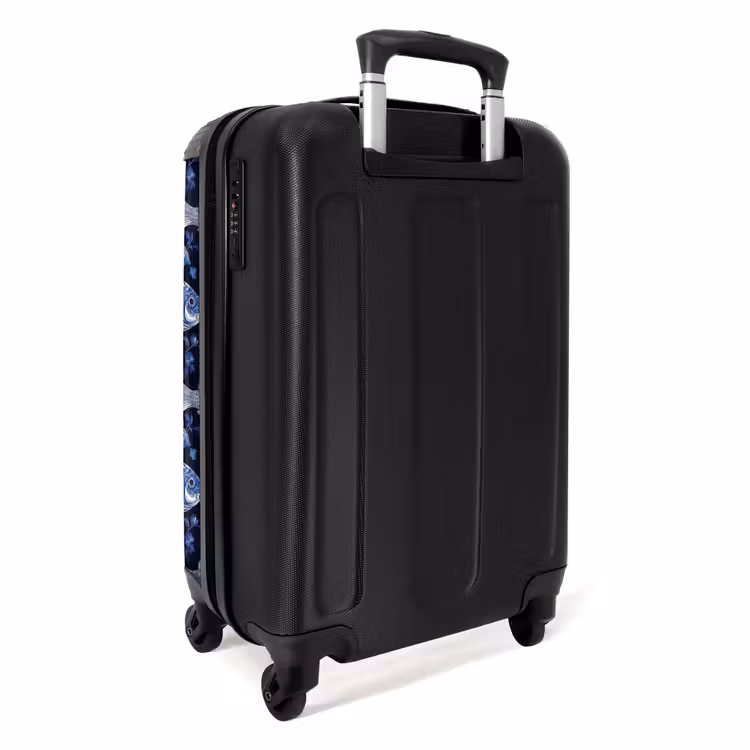 Suitcase - Pisces - Flowers - Blue — 2