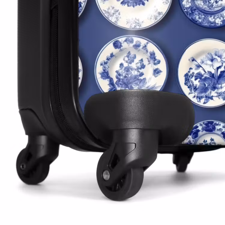 Suitcase - Plates - Floral - Blue — 6