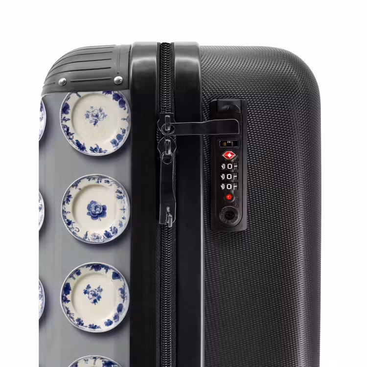 Suitcase - Signs - Flowers - Blue - White — 5