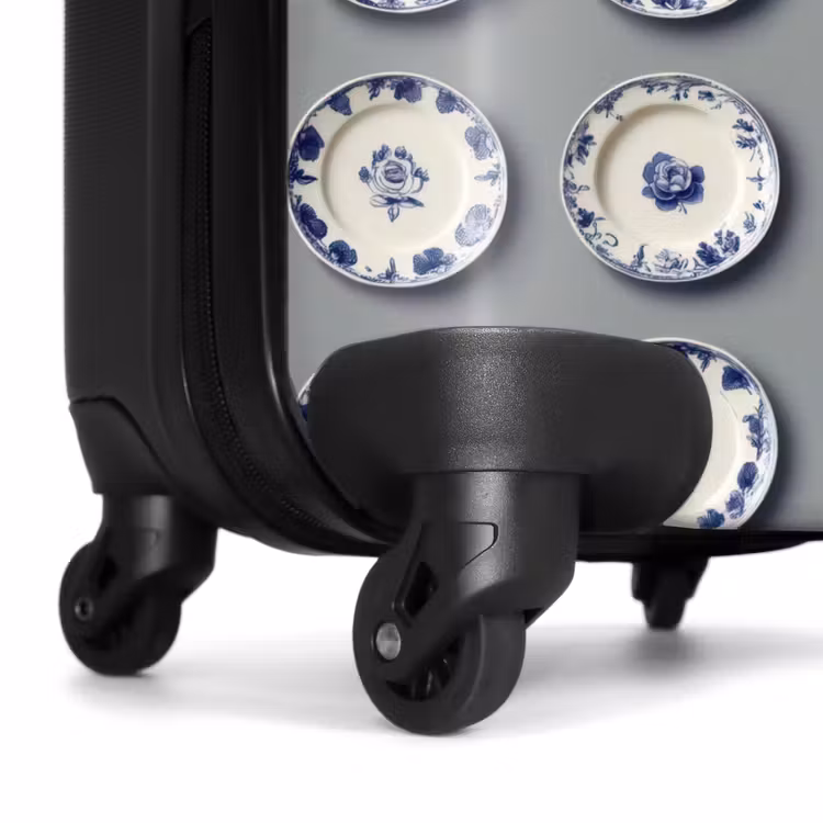 Suitcase - Signs - Flowers - Blue - White — 6