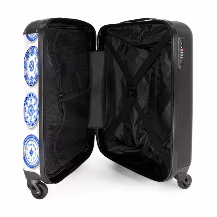 Suitcase - Signs - Flowers - Pattern - Blue — 3