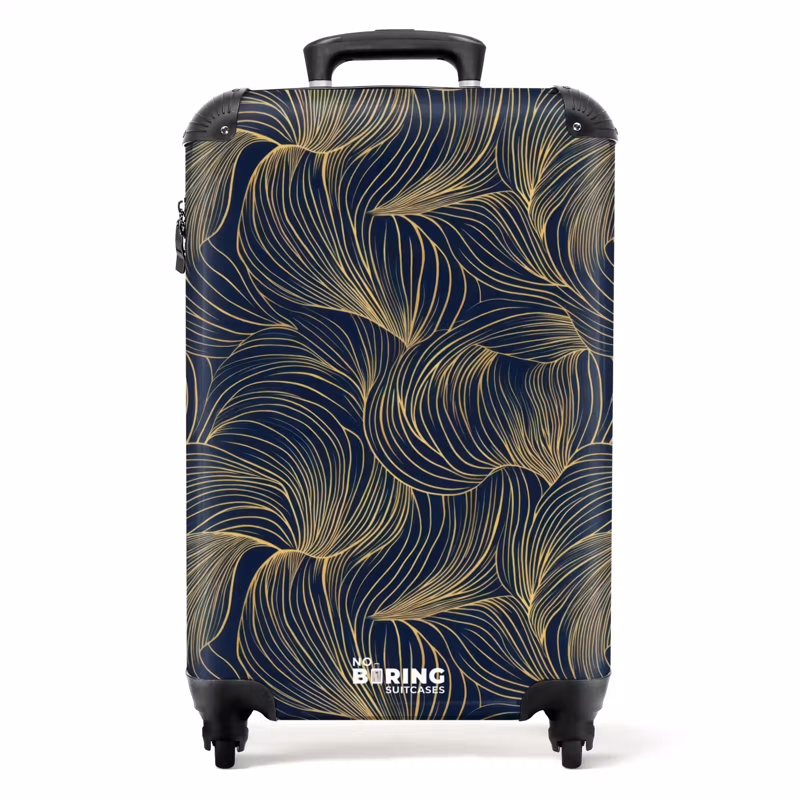 Suitcase - Abstract - Lines - Blue - Gold — 1