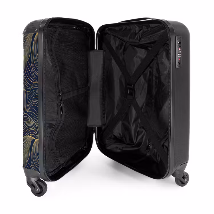Suitcase - Abstract - Lines - Blue - Gold — 3