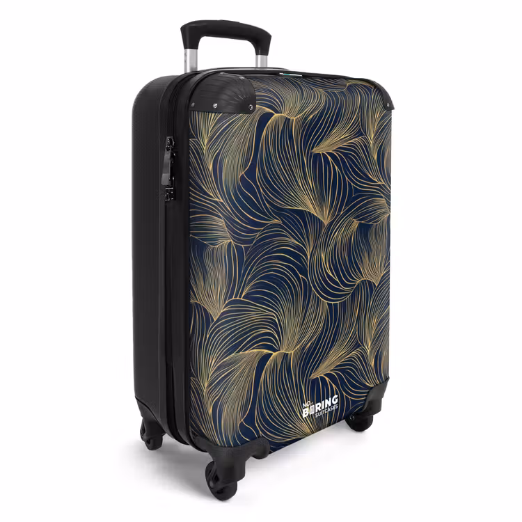 Suitcase - Abstract - Lines - Blue - Gold — 4