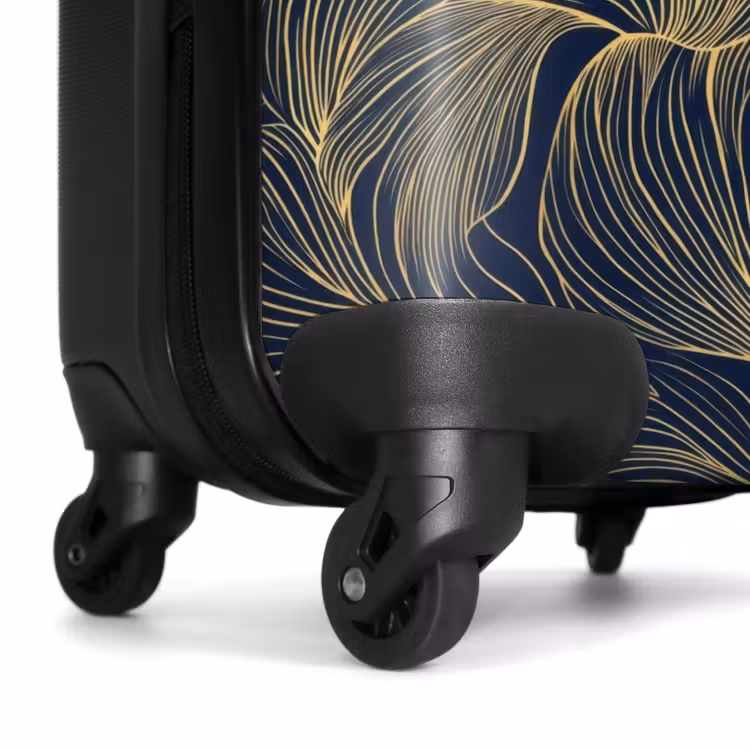 Suitcase - Abstract - Lines - Blue - Gold — 6