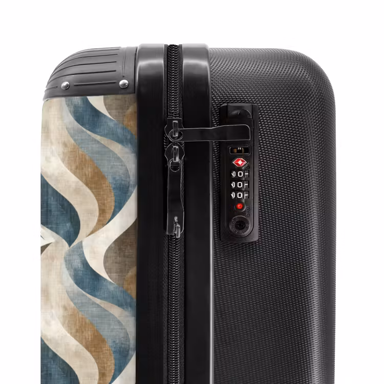 Suitcase - Abstract - Waves - Colorful — 5
