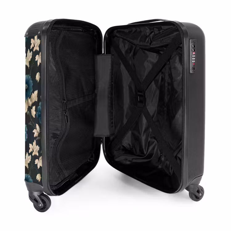 Suitcase - Botanical - Flowers - Blue — 3