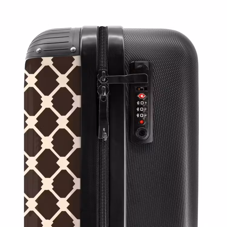 Suitcase - Brown - Checkered pattern - Geometric — 5