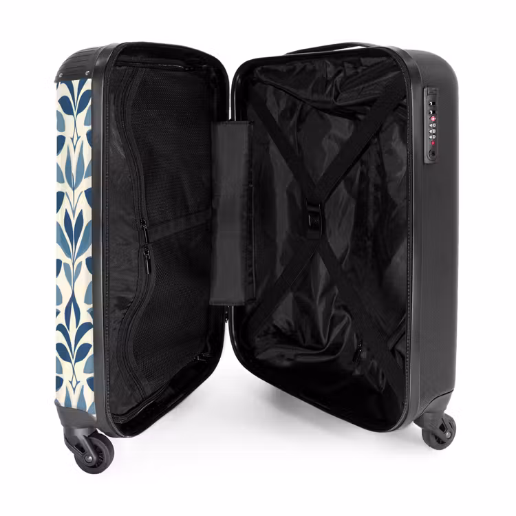 Suitcase - Flora - Modern - Blue — 3