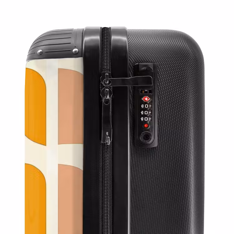 Suitcase - Geometric - Pattern - Yellow - Pink — 5