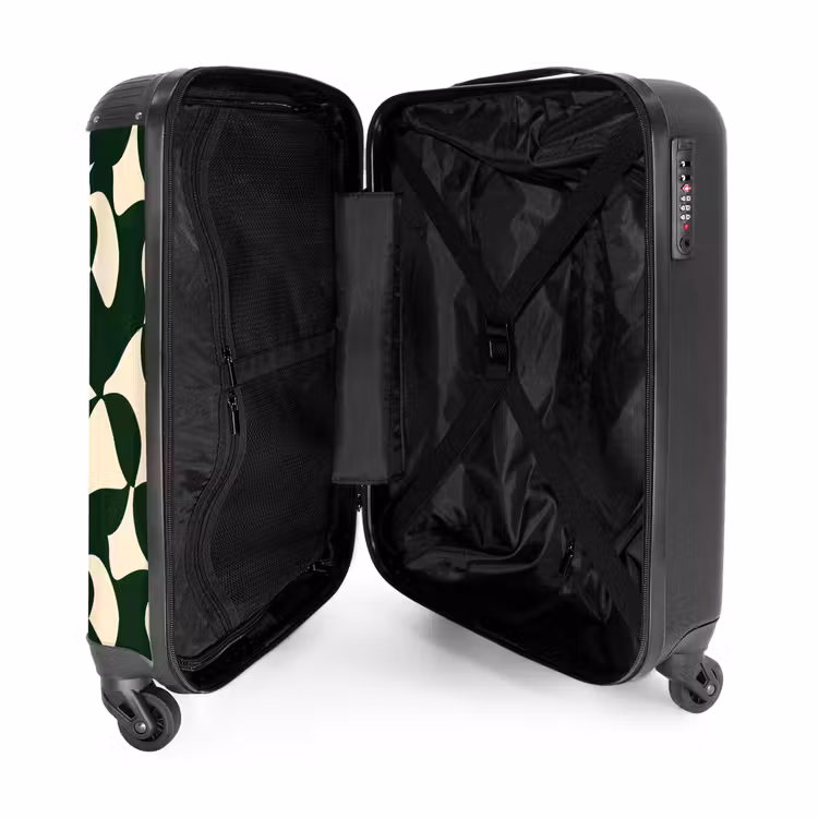 Suitcase - Green - Organic planes - Cream — 3