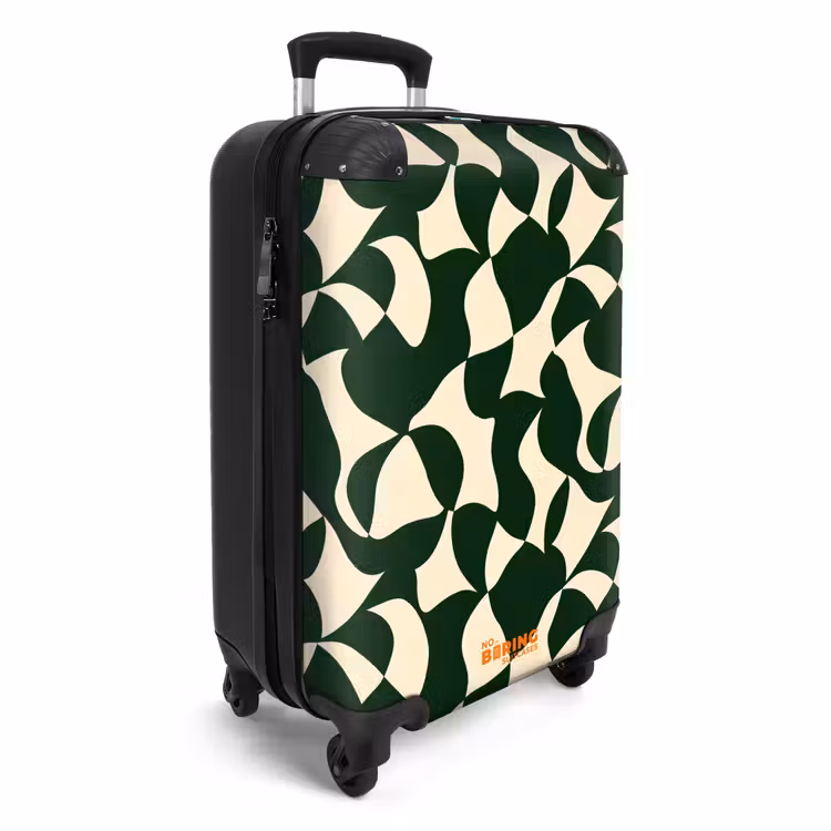Suitcase - Green - Organic planes - Cream — 4