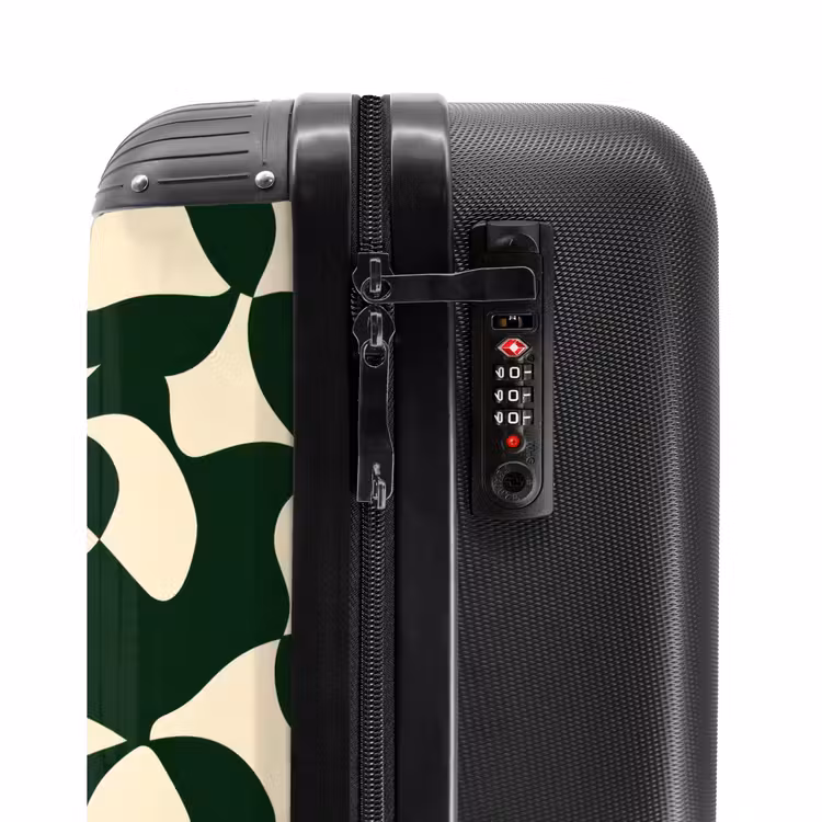 Suitcase - Green - Organic planes - Cream — 5