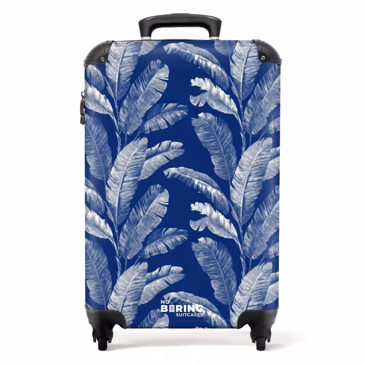 Suitcase - Leaf - Palm - Blue — 1