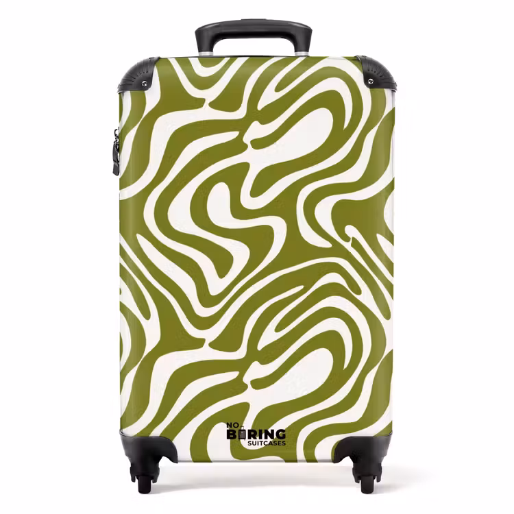 Suitcase - Line pattern - Green - Organic — 1