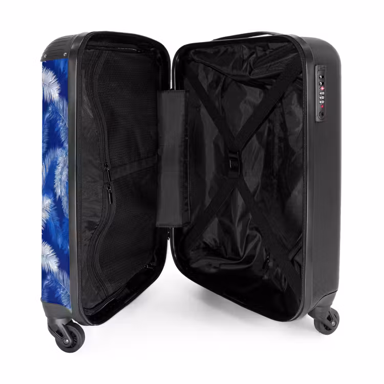 Suitcase - Palm leaf - Pattern - Blue — 3