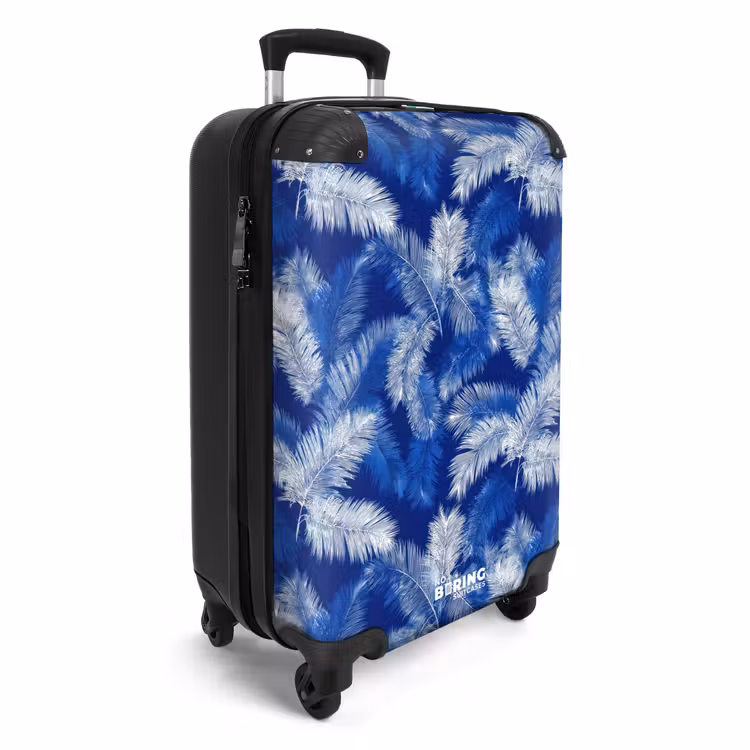 Suitcase - Palm leaf - Pattern - Blue — 4