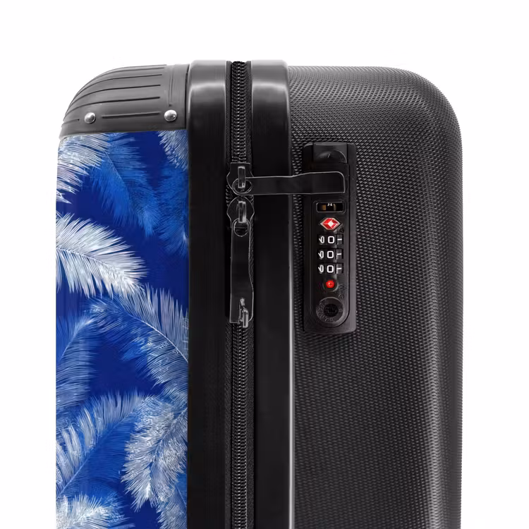 Suitcase - Palm leaf - Pattern - Blue — 5