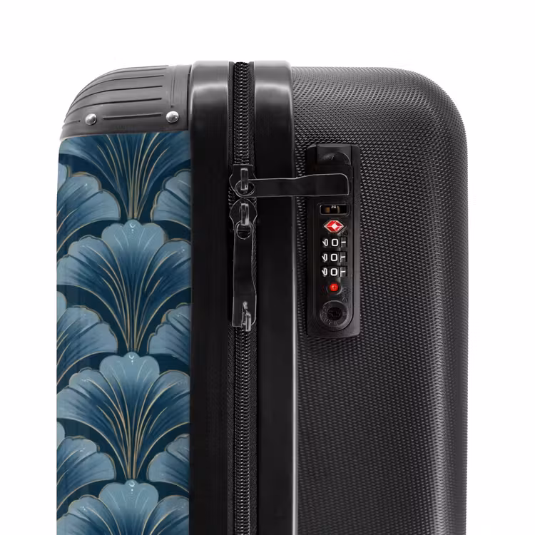 Suitcase - Pattern - Ginkgo leaf - Blue — 5